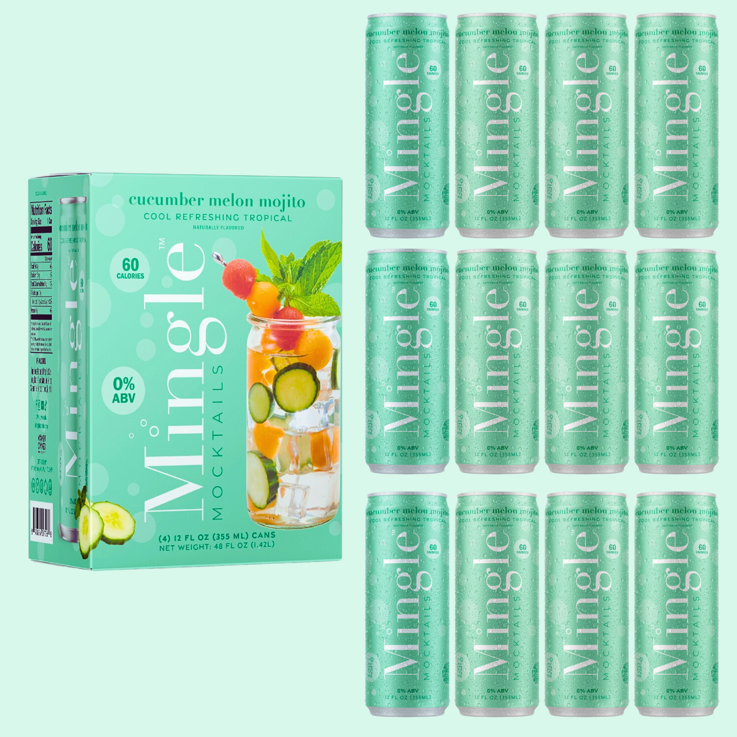 Cucumber Melon Mojito by Mingle Mocktails - Non Alcoholic Beverages