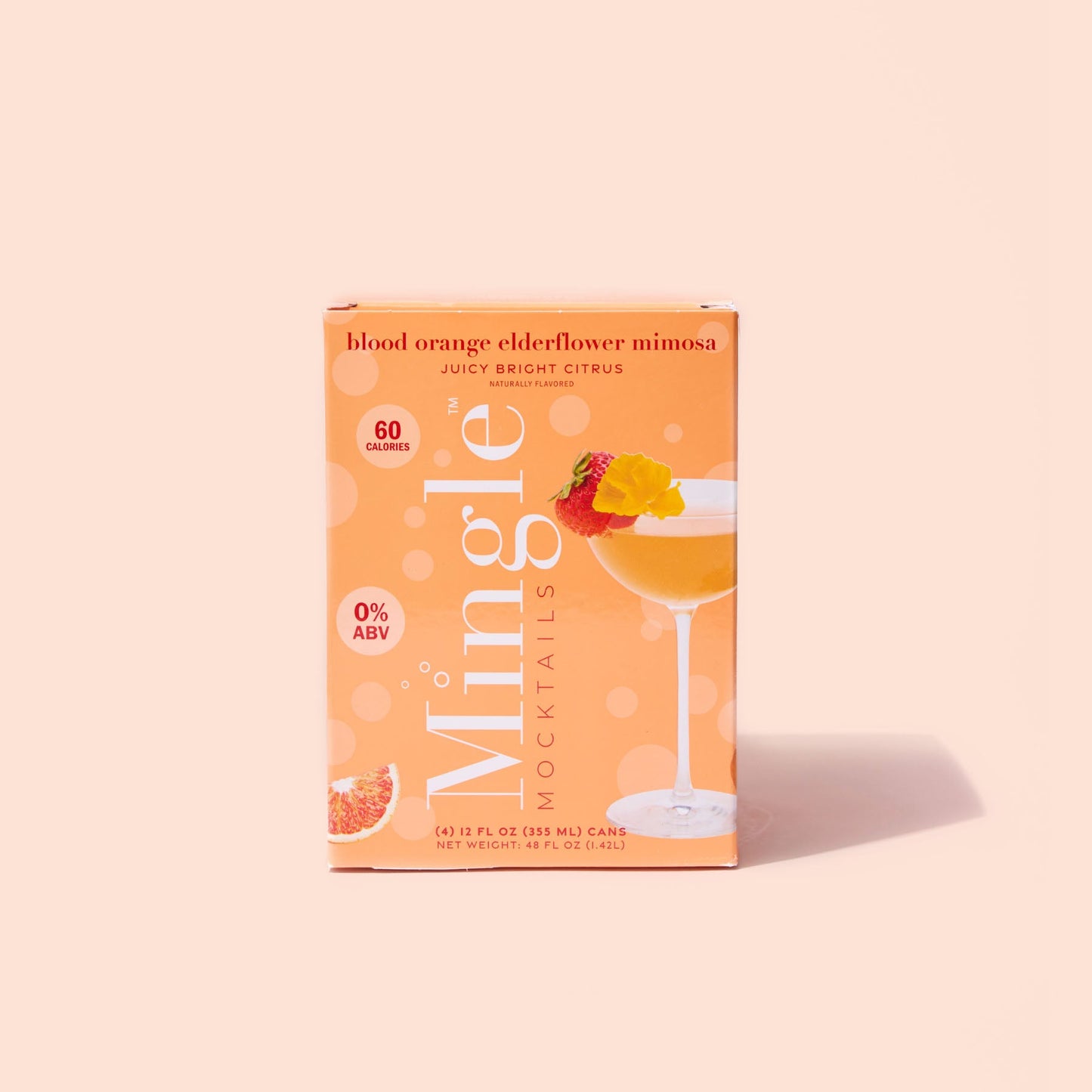 Blood Orange Elderflower Mimosa by Mingle Mocktails - Non Alcoholic Beverages