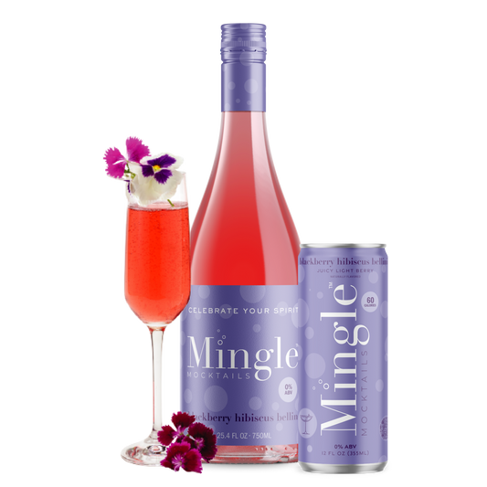 Blackberry Hibiscus Bellini by Mingle Mocktails - Non Alcoholic Beverages