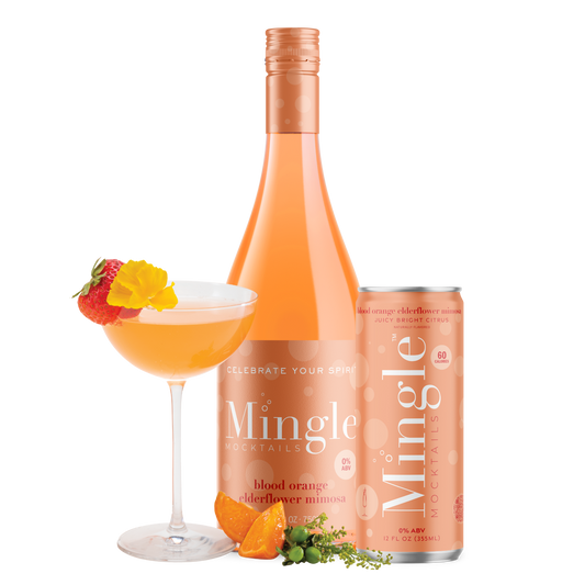 Blood Orange Elderflower Mimosa by Mingle Mocktails - Non Alcoholic Beverages