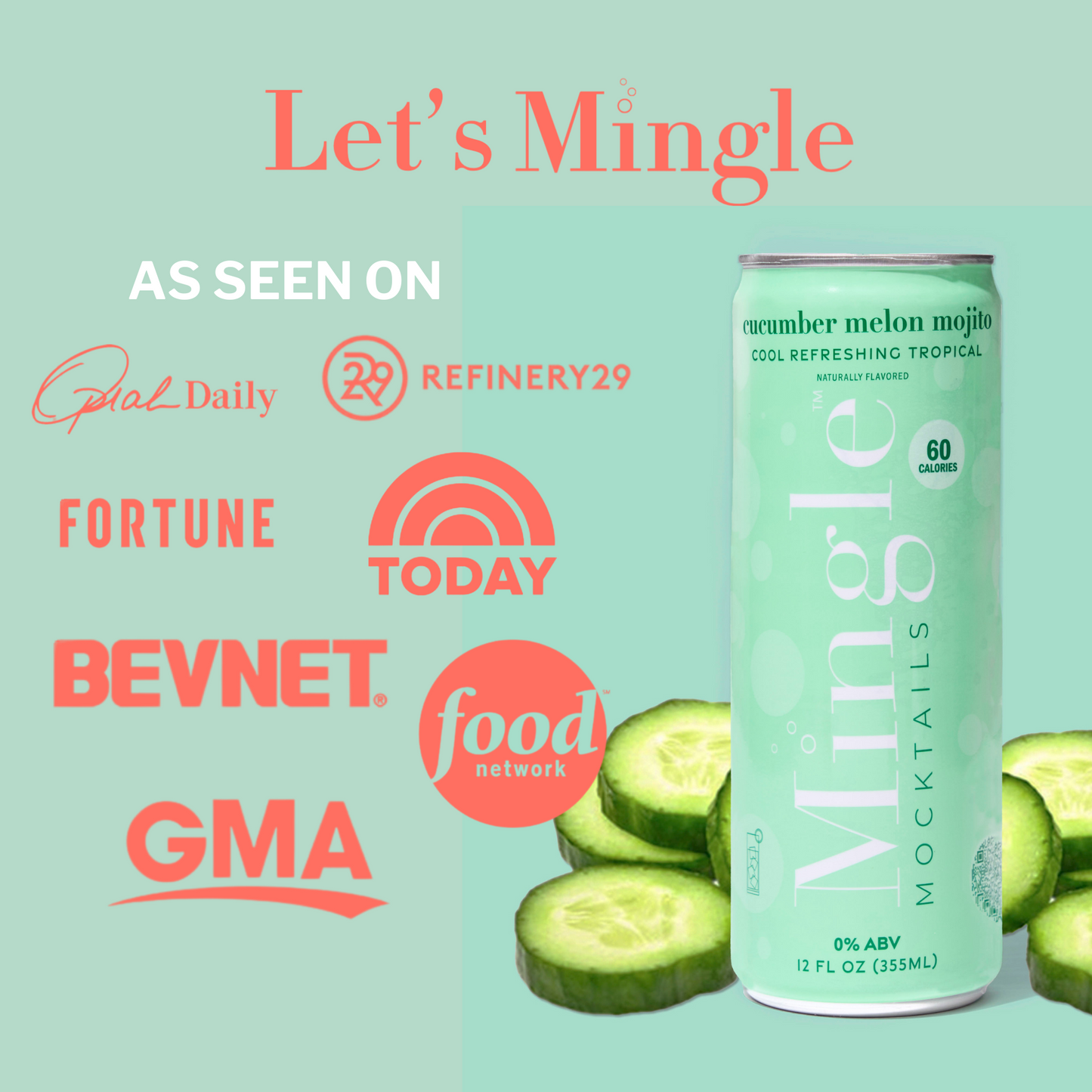 Cucumber Melon Mojito by Mingle Mocktails - Non Alcoholic Beverages