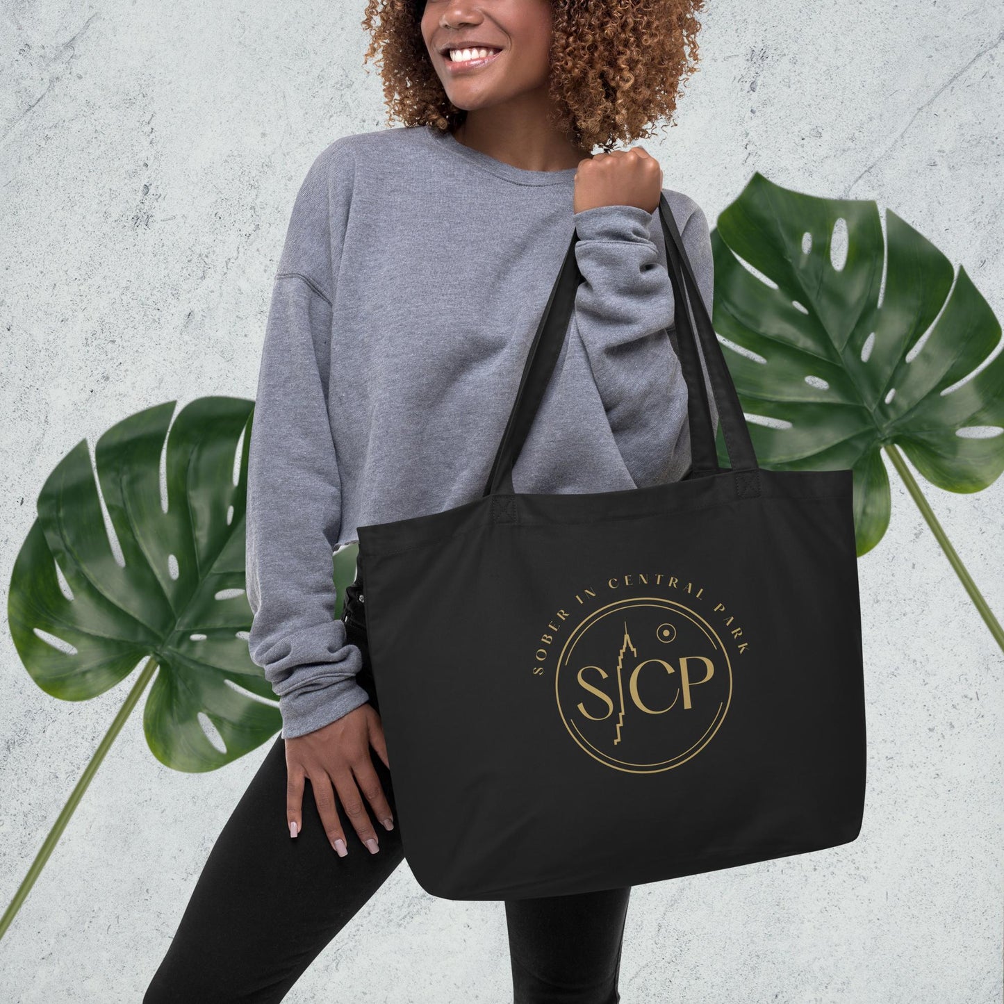 Large organic tote bag