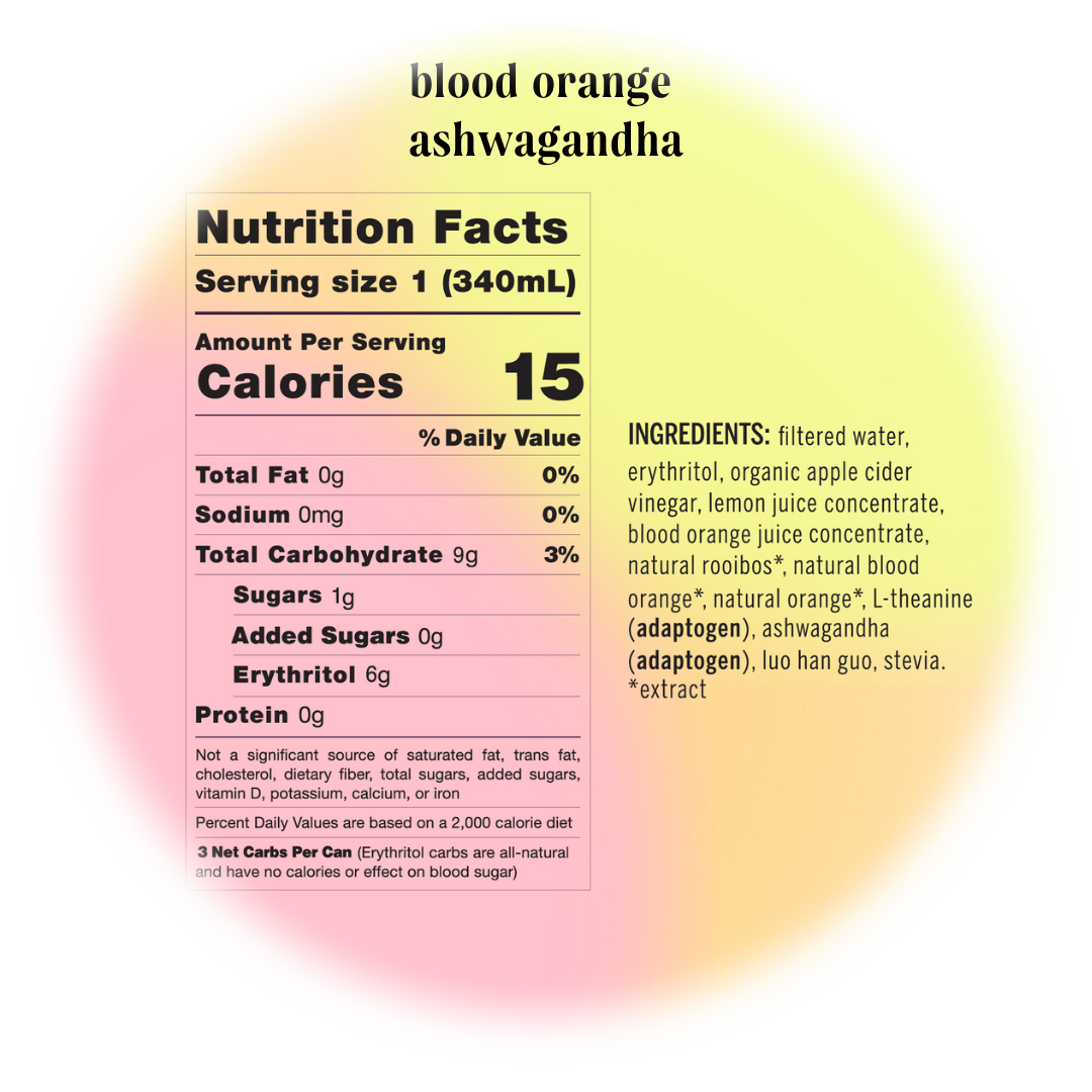blood orange adaptogen drink (12-pack) by Moment | Drink Your Meditation