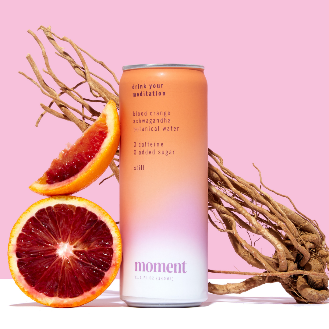 blood orange adaptogen drink (12-pack) by Moment | Drink Your Meditation