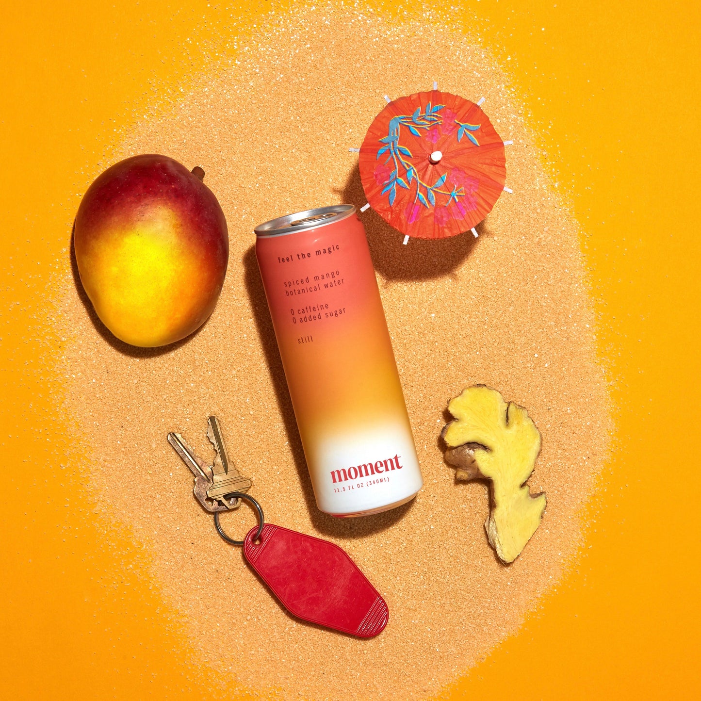 spiced mango adaptogen drink (12-pack) by Moment | Drink Your Meditation