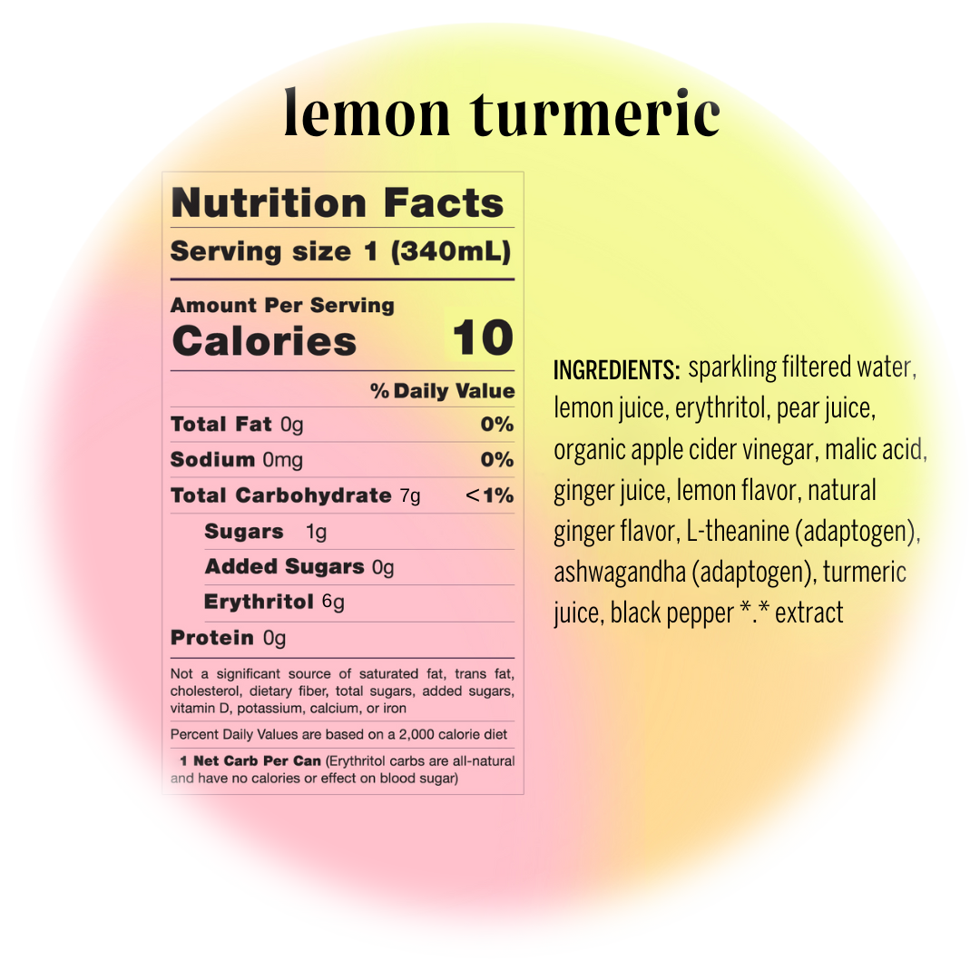 lemon turmeric adaptogen drink (12-pack) by Moment | Drink Your Meditation