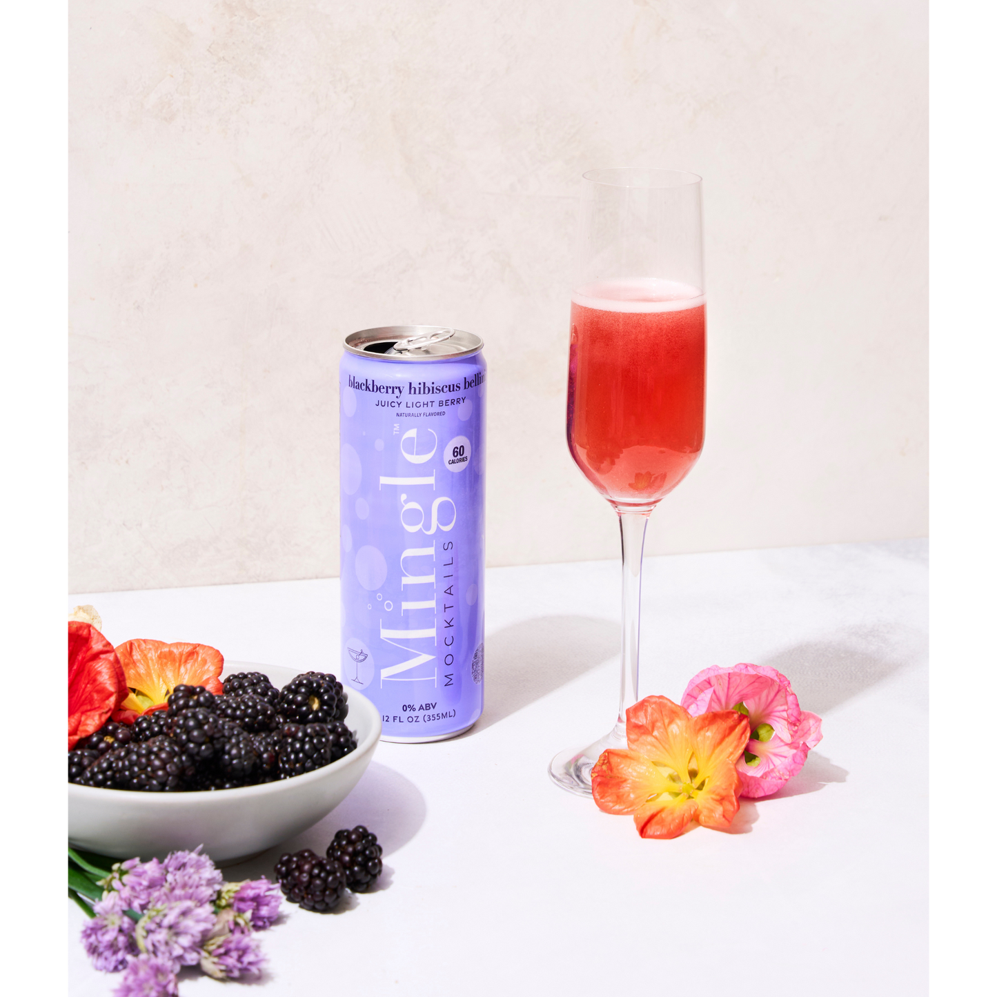 Blackberry Hibiscus Bellini by Mingle Mocktails - Non Alcoholic Beverages