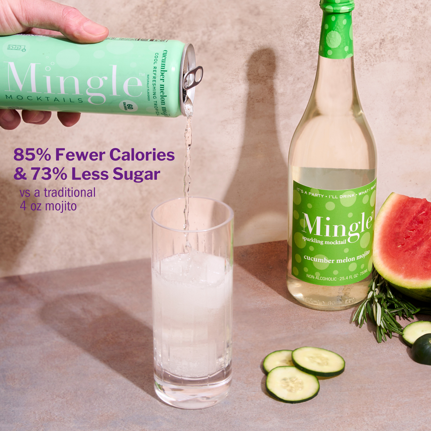 Cucumber Melon Mojito by Mingle Mocktails - Non Alcoholic Beverages